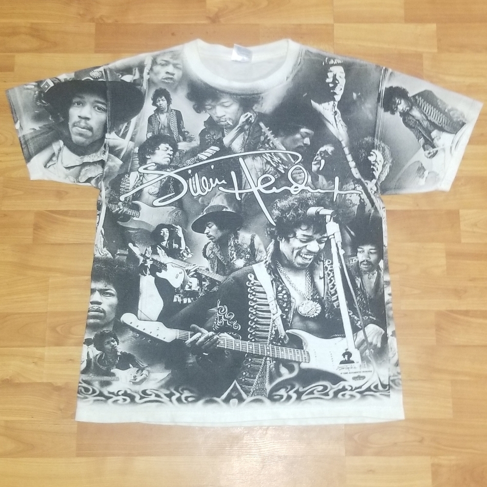 Vintage Jimi Hendrix All-over print Tshirt
